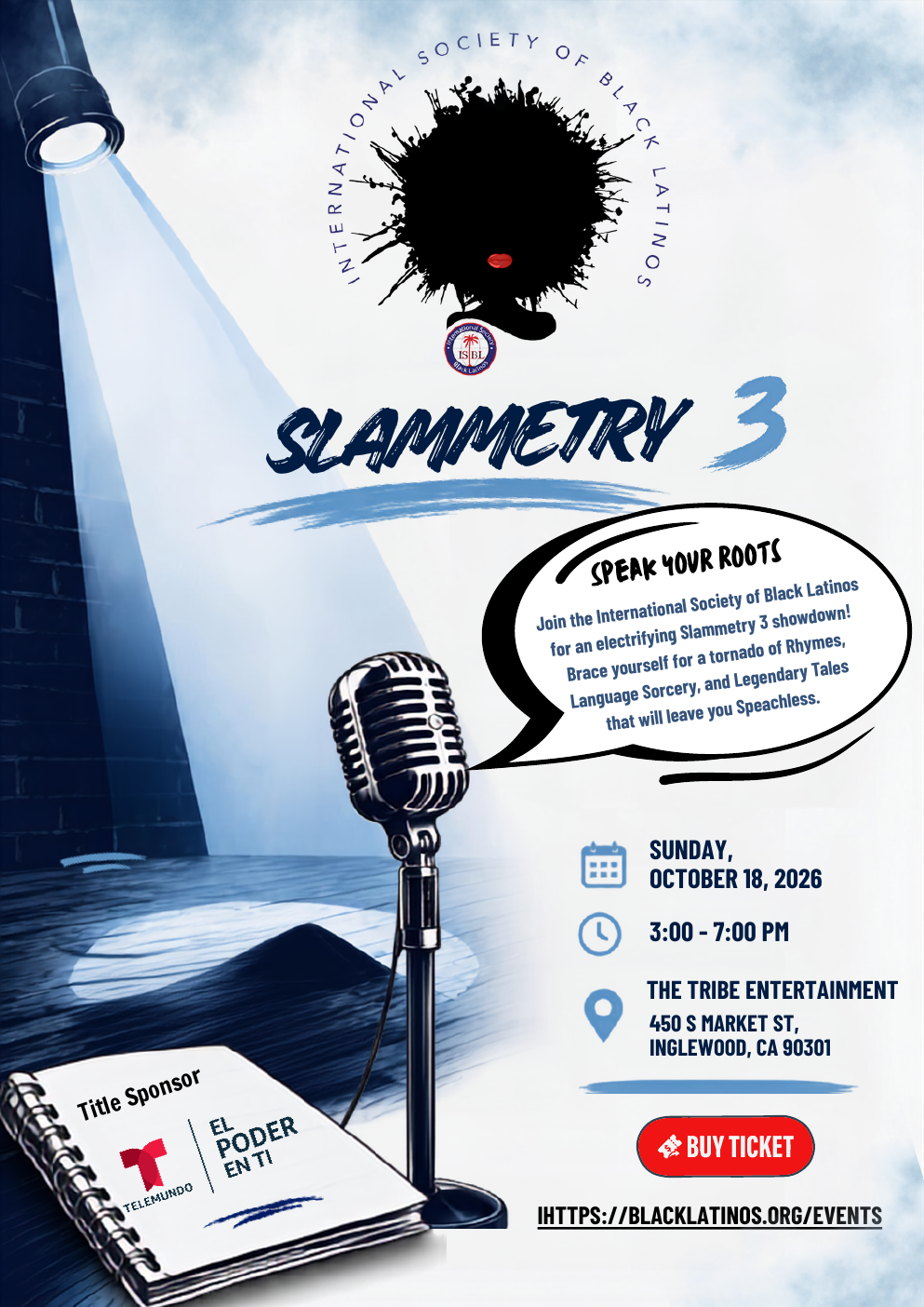 Slammetry 3 flyer with event date, time, and venue