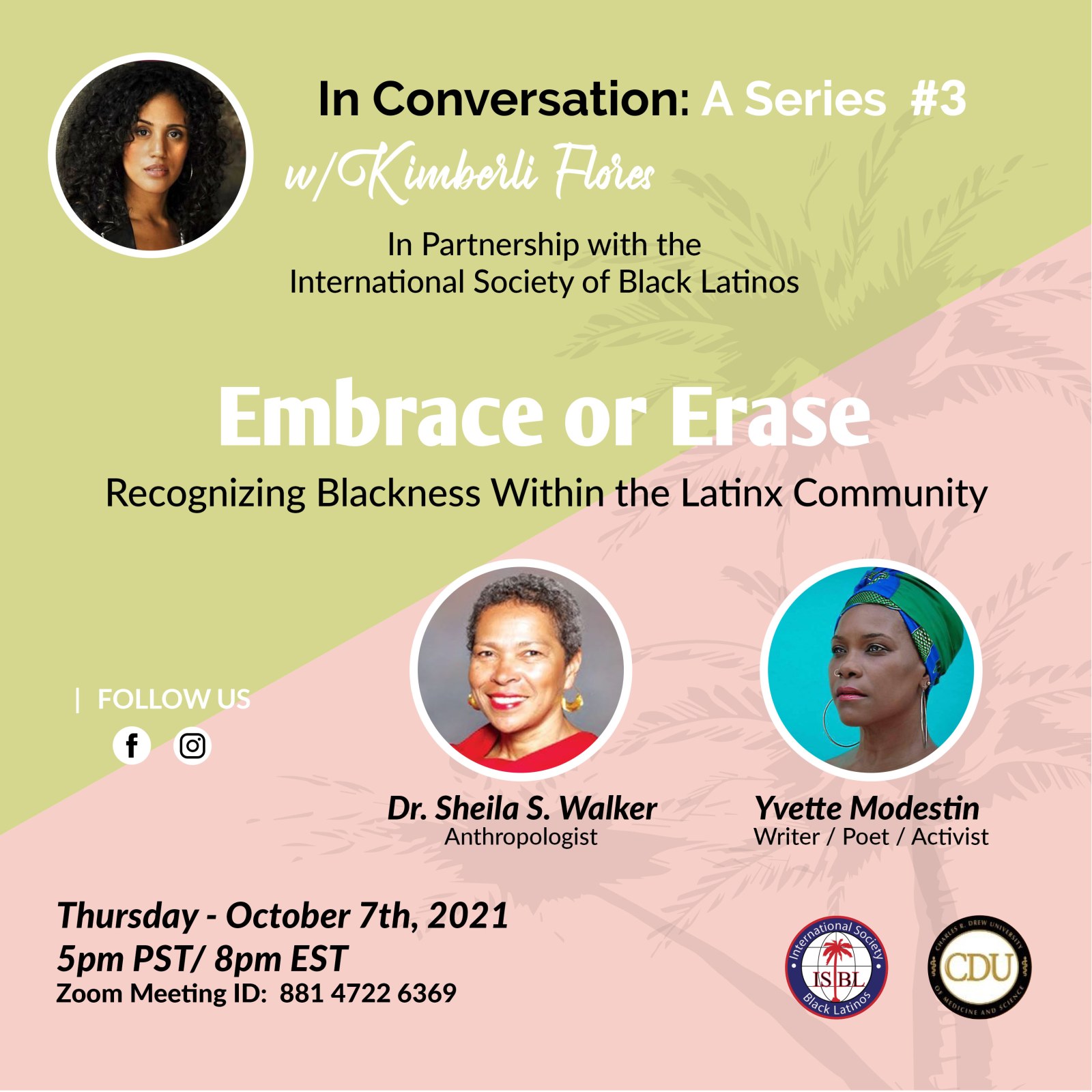 Embrace or Erase — Recognizing Blackness Within the Latinx Community flyer